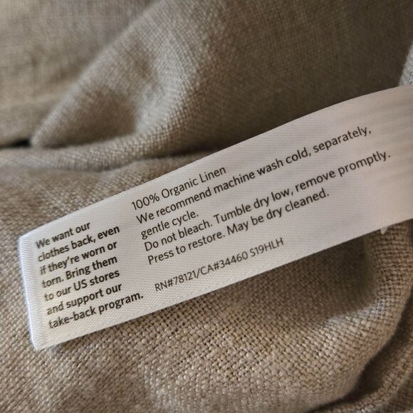 Eileen Fisher Jacket Womens Large Heavy Organic Linen Lagenlook Minimalist Boho - Picture 8 of 9